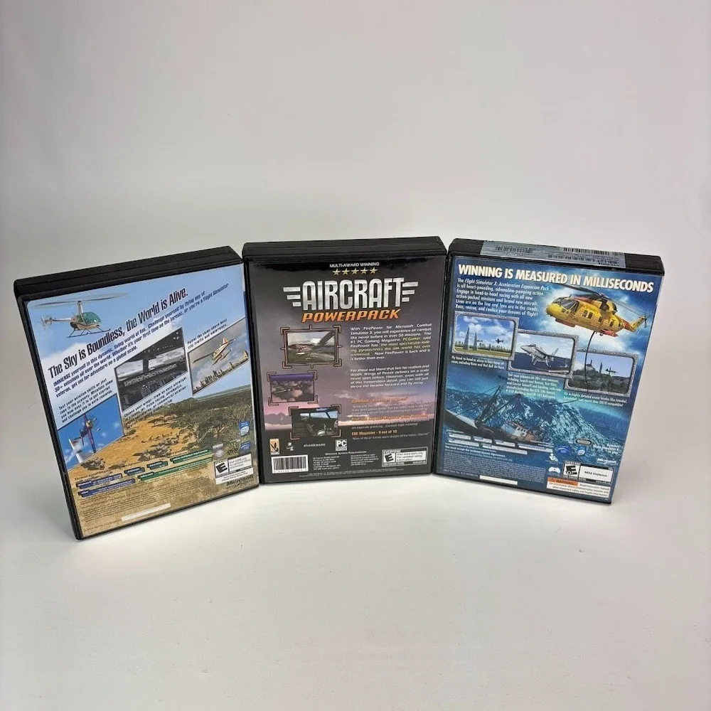 Flight Simulator Aircraft LOT of 3 Microsoft PC Aviator DVD Games Windows